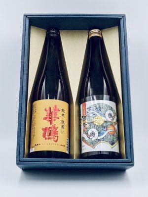 画像1: 華鳩　日本酒セット 2ETO-30JB